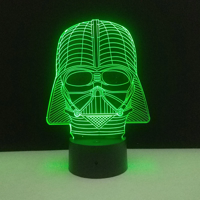 3D лампа Ночной светильник s Звездные войны многоцветная градиентная настольная