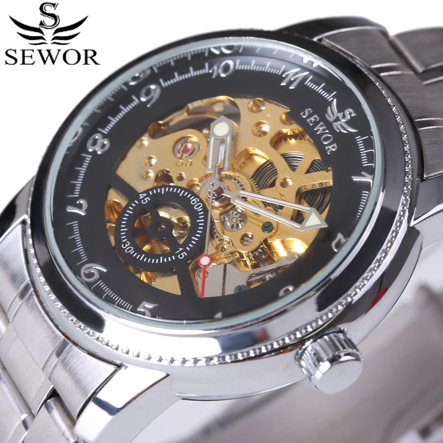 Часы SEWOR мужские винтажные автоматические механические|masculino|masculinos relogiosmasculino watch |