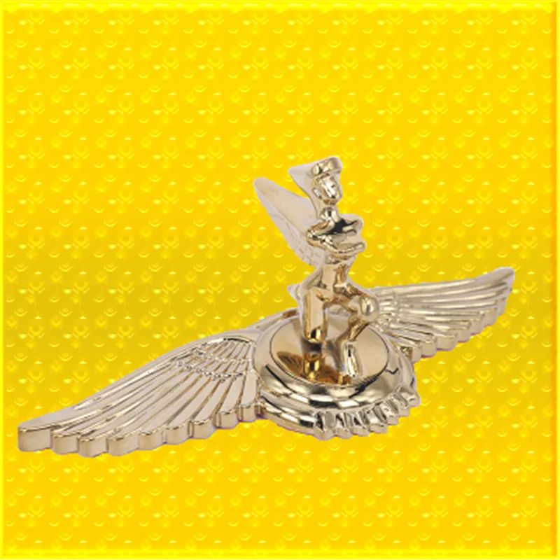 A-Gold Авто стоящий капот богиня форма эмблема наклейка для Lexus LADA Corvette Dodge Dacia Jaguar автомобиль универсальный орнамент Стайлинг - Название цвета: A-Gold