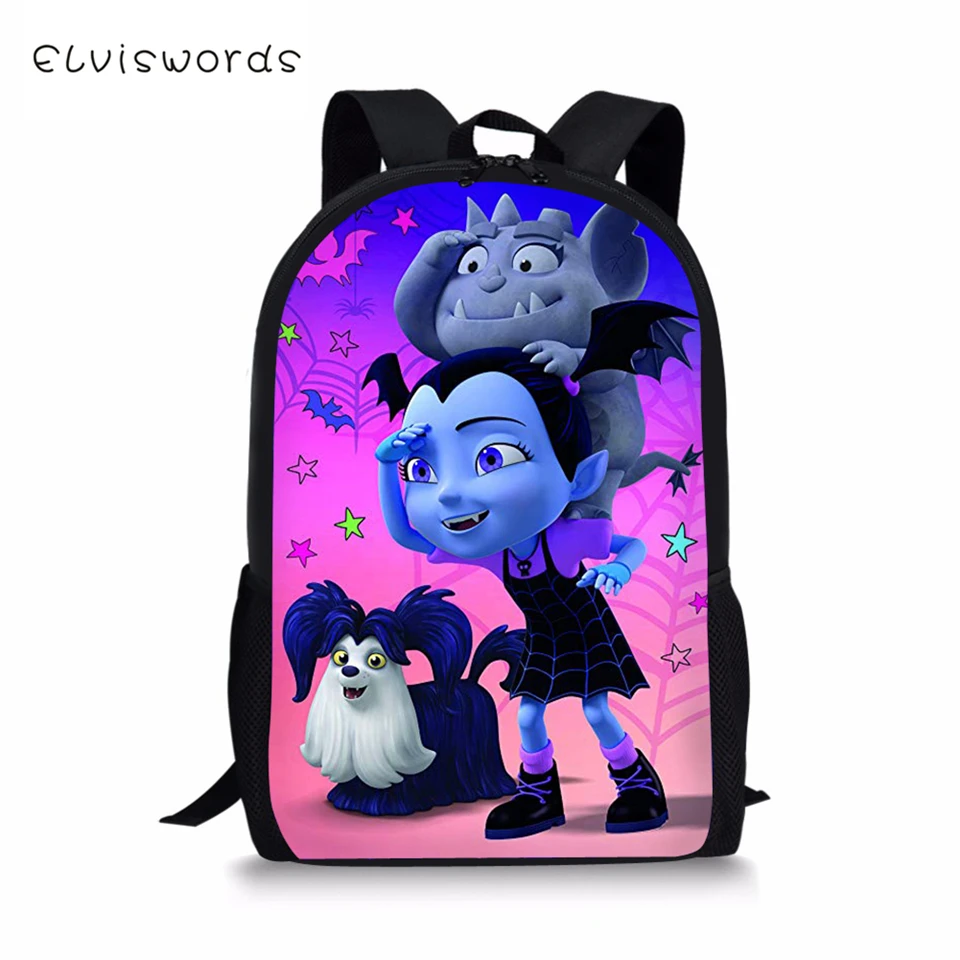 Детский Школьный рюкзак ELVISWORDS детский с принтом Vampirina дизайнерские школьные