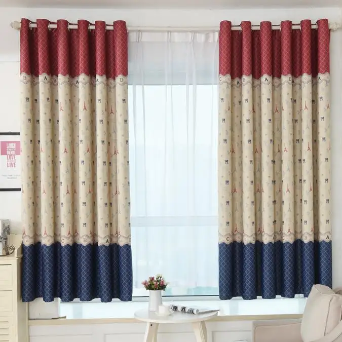 Ретро Европейский стиль шторы для обработки окон Готовые оконные затемненные