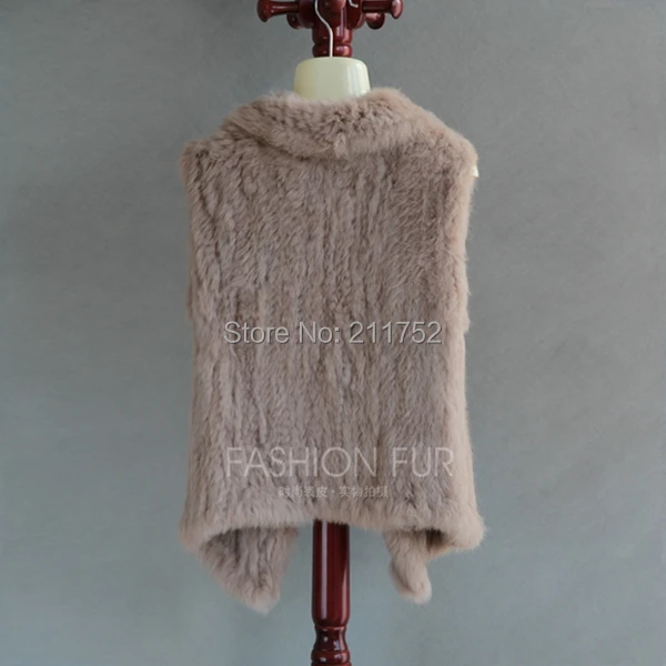 Новое поступление Экспортируемые натуральный мех кролика жилет водопад