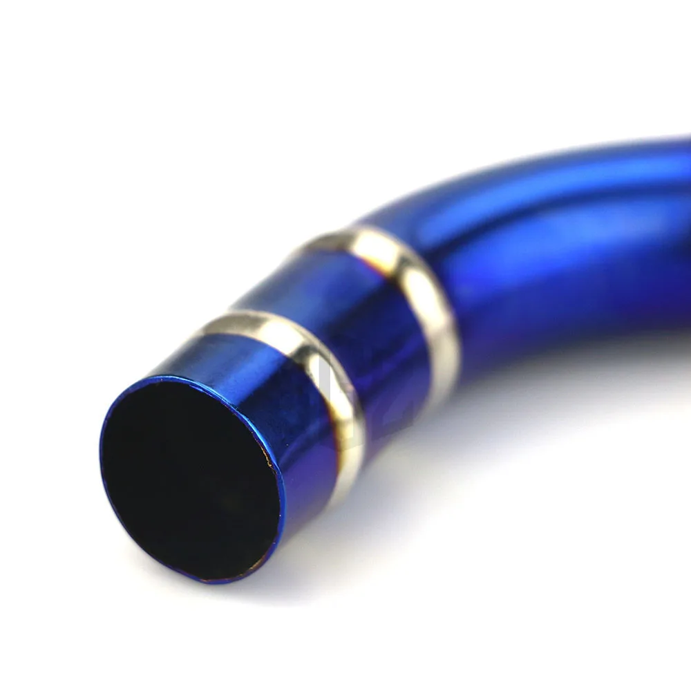 Трубка для мотоциклетного винта 90 градусов из нержавеющей стали трубка Bluing Gold