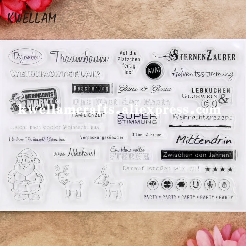 Немецкий счастливый Рождество супер стиммбар Санта олень вечевечерние НКА