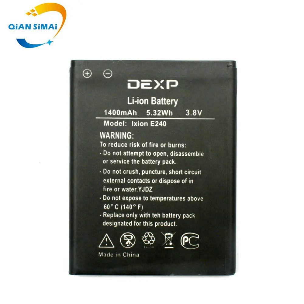 1 шт. новый 100% высококачественный аккумулятор Ixion E240 E 240 для Dexp мобильный телефон +