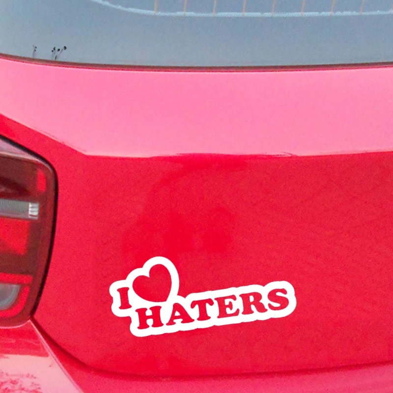 Наклейка I Love Haters JDM наклейка на автомобиль грузовик окно творческие