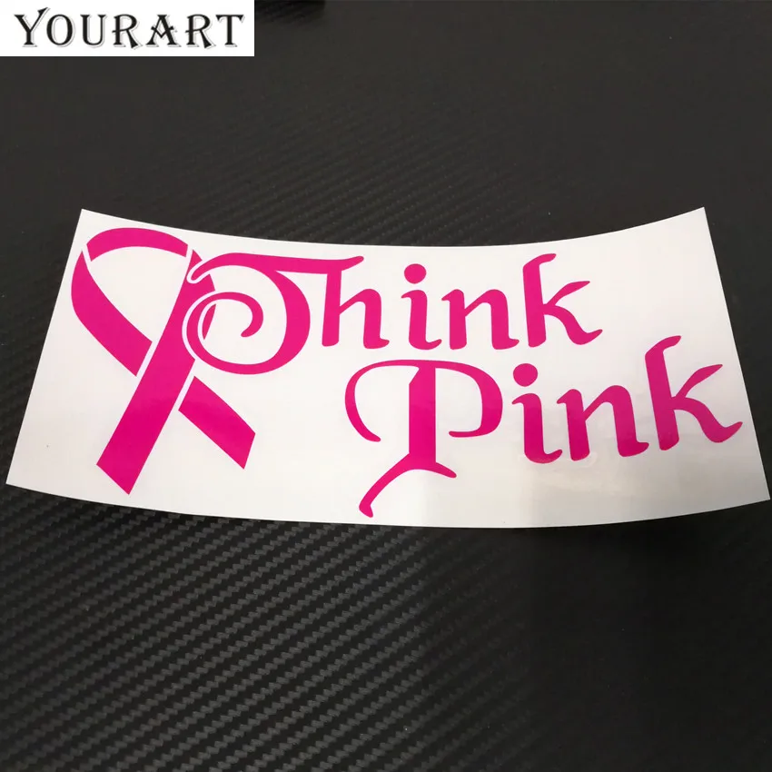 Yourart 7 9 &quotThink Pink автомобильные аксессуары наклейки мотоциклетная Виниловая