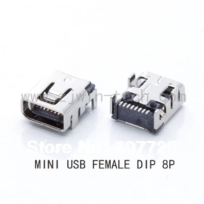 50 шт. мини-USB 2 0 8P гнездовой разъем для зарядки | Строительство и ремонт