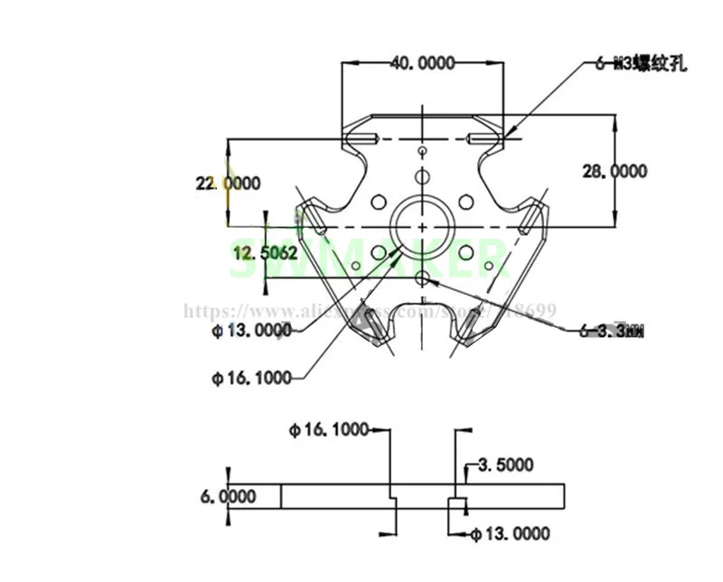 SWMAKER 1,75/3 мм M3 эффекторный hotend комплект с индуктивным датчиком приближения автоматическое выравнивание Для Delta Kossel мини 3D принтер эффектор