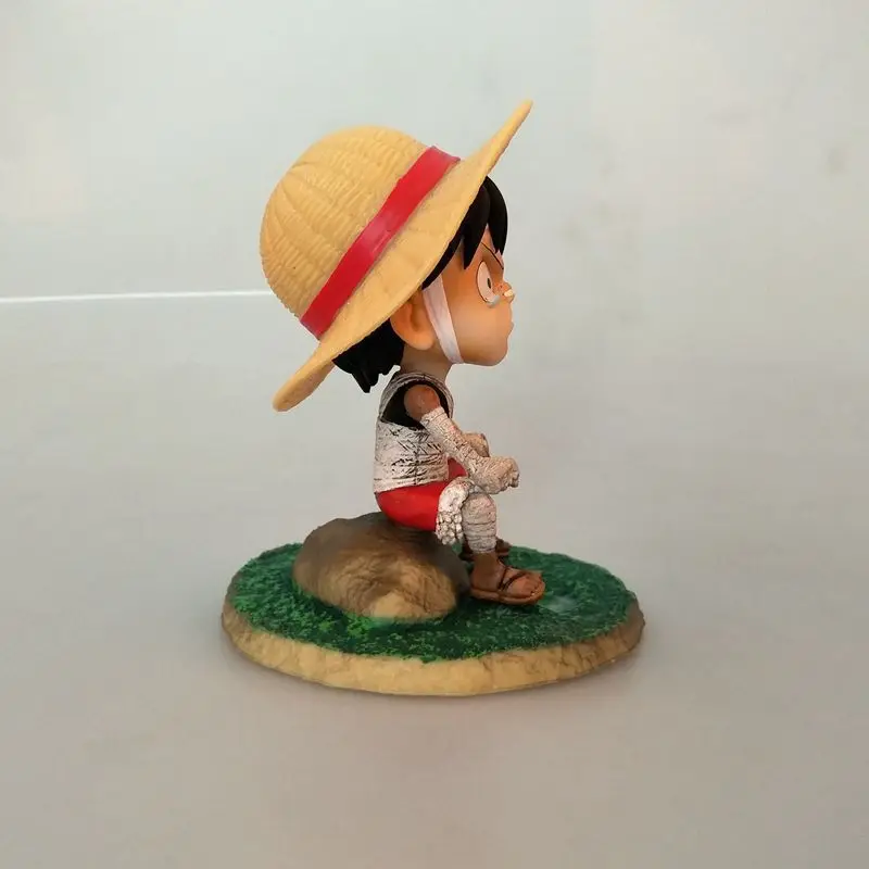 12 см ПВХ японская аниме фигурка цельная Обезьяна D. Luffy бандаж грустный