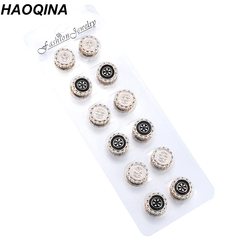 

DCEE Muslim Magnet Brooch pin black and white enamel islamic women gift hijab scarf breast pin veil Safety Pins