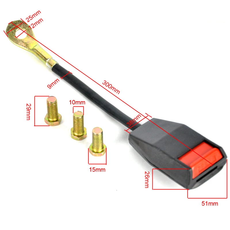BORUiT Универсальный 3 точечный автомобильный ремень безопасности лямки ремня безопасности расширение Авто ремней безопасности расширитель Пряжка замок комплект