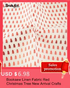 Booksew Лен Ткань Новогодние товары тема Скатерти 7 шт./лот 45 см x 50 см нарезанные Комплект дома Вышивание Украшения Шторы Подушка