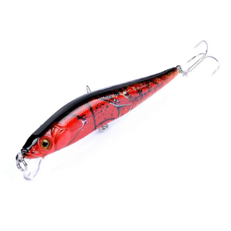 Yuewins 10 5 см г Minnow 3D глаза Джеркбейт Пластик искусственная жесткая приманка 6 # крюк