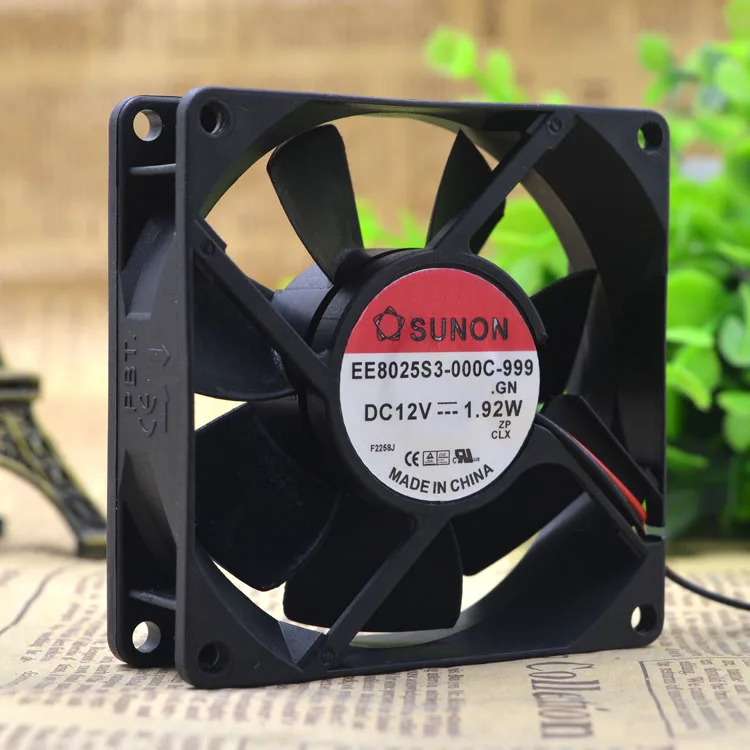 Бесплатная доставка. EE80251S2 Q010 999 8025 8 см 12 v 1 6 W чехол вентиляторы|case fan|fan cm12 fan |