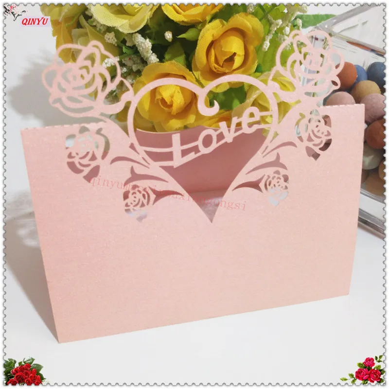 100 шт. Свадебные украшения для вечерние Лазерная резка вечеринки декор места