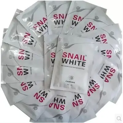 brand beauty products Korea WHITE SNAIL face care mask makeup skin collagen whey protein whitening snail silk mask|mask funny|protein