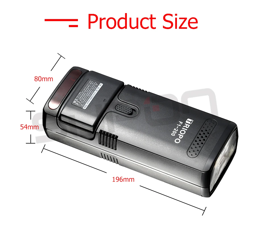 TRIOPO F1-200 наружный Карманный светильник-вспышка 2,4G ttl HSS 1/8000s двойная головка 200Ws с литиевой батареей светильник-вспышка