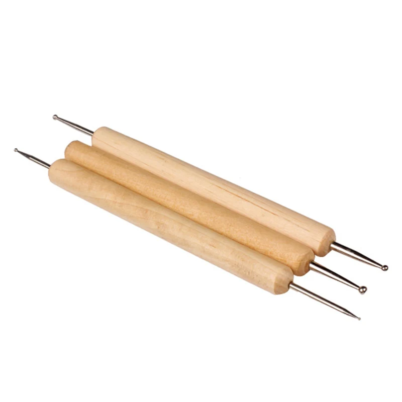 3 Pcs/Set Copper Ball Stylus Tool Kit for Embossing Pattern Clay Sculpting RT99 |