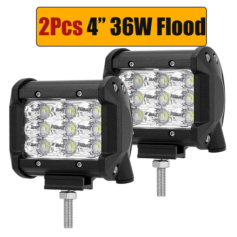2Pcs 4inch Flood Partol " 7" 1" 14" 2" 23" 2" 31" 3-РЯД светодиодный светильник бар Offroad светодиодный бар Combo луча Светодиодный светильник для грузовиков, внедорожников, квадроциклов, наводненных 4x4 4WD 12 В/24 в пост V - Цвет: 2Pcs 4inch Flood