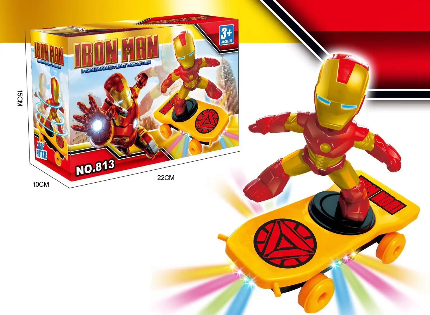 Iron Man Человек-паук электронный автомобиль супергерой Железный человек скутер Мстители Капитан Америка Гонки электрические музыкальные игрушки для детей Подарки - Цвет: Iron Man