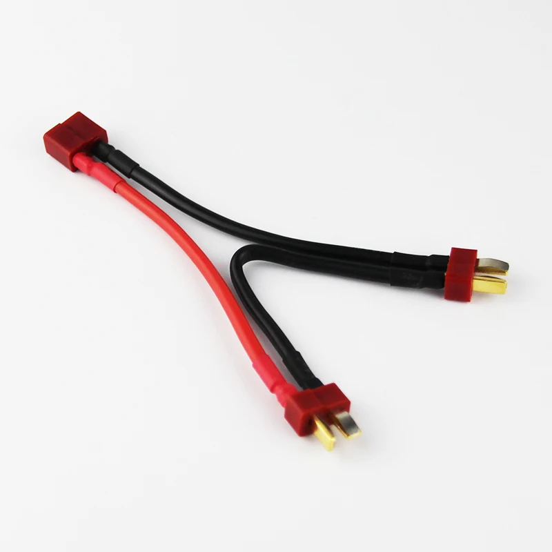 OliYin 2pcs Deans 2-Male to 1-Female Series Connector Adapter Double Voltage LiPo 14awg 3.93&quot | Игрушки и хобби