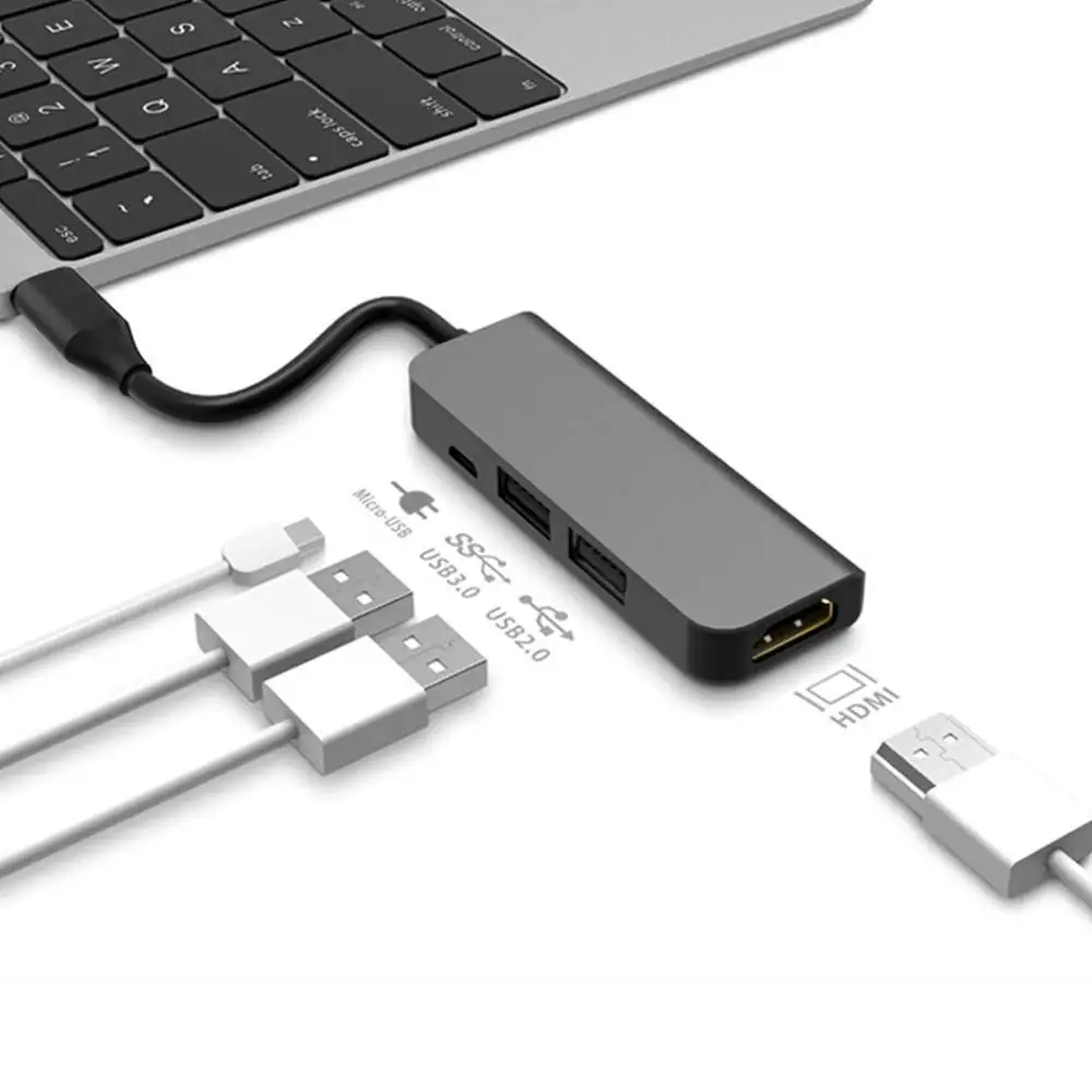Для MacBook Pro Samsung Galaxy S8 Huawei P20 USB C HUB Type до 4K HDMI Hub 3 0 USB2.0 адаптер Micro зарядный