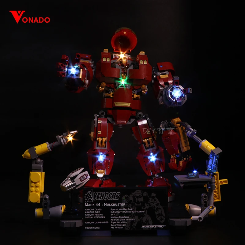Светодиодный светильник набор для Lego 76105 совместимый 07101 халкбастер Железного