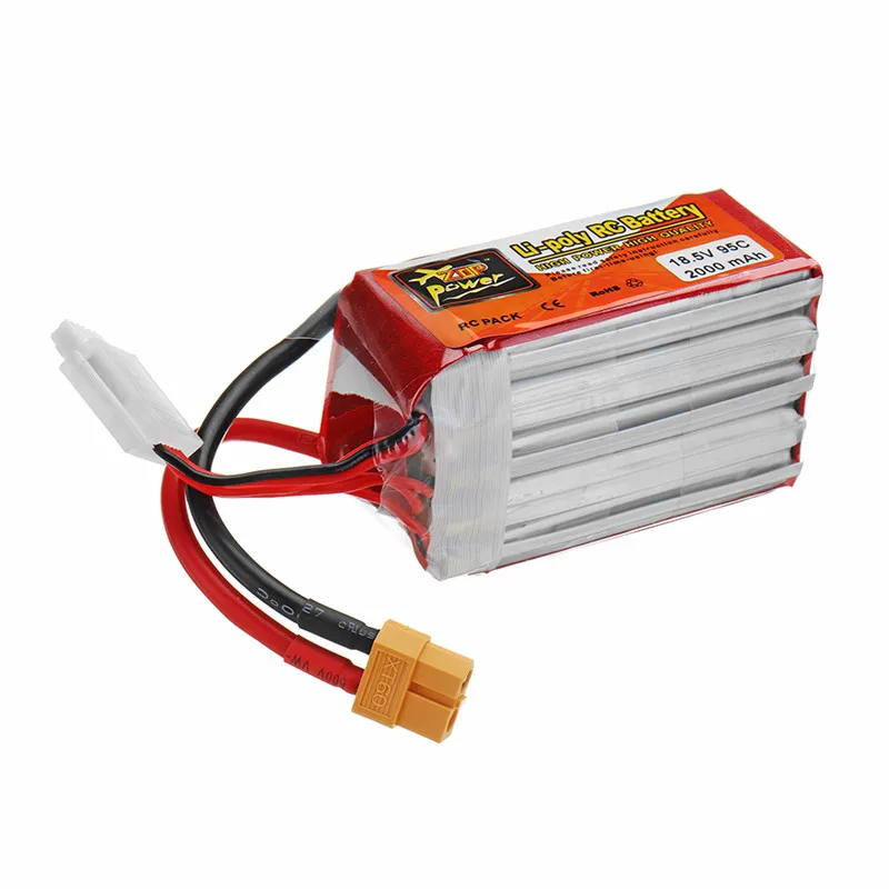 ZOP питания 18,5 V 2000 мА/ч, 95C 5S Перезаряжаемые Lipo Батарея с XT60 разъем для небольшой гоночный Дрон с видом от первого лица
