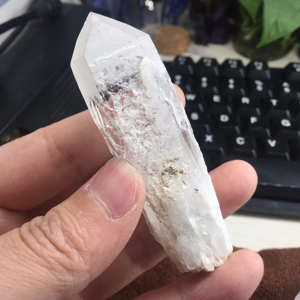 Today's Promotional Price 64g Natural Skeleton Quartz Crystal Stone Healing Minerals Wand Specimen #BH1058 | Дом и сад