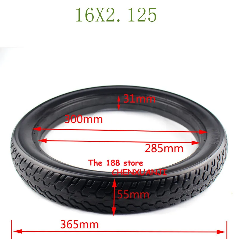 

high quality bicycle-inflatable solid tires 16x2.125 explosion-proofnon mountain bike Anti Stab solid tyres