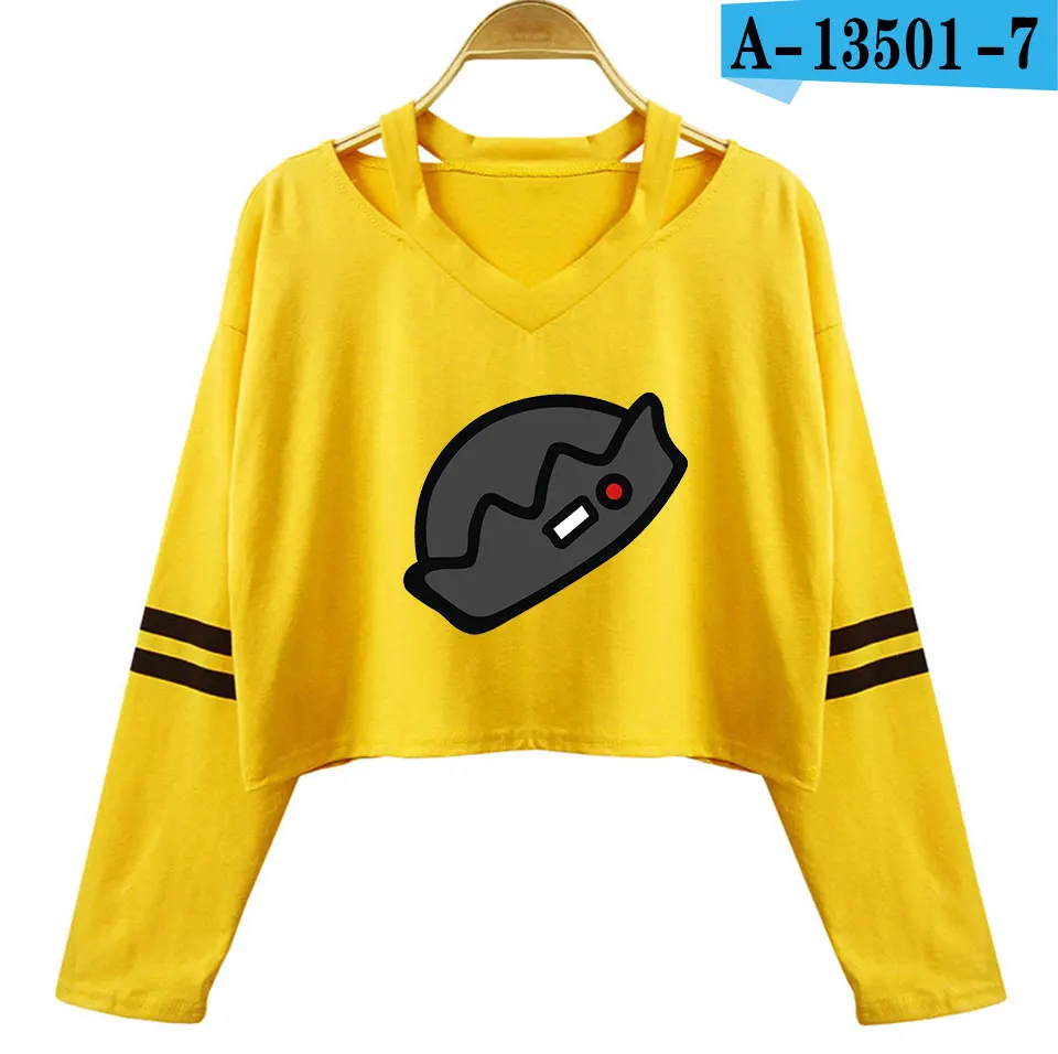Yellow Ривердейл, южная сторона, змей, сексуальные, длинный рукав, хлопок, кроп, топы, рубашка, женская, с открытыми плечами, рубашка, для девушек, уличная одежда, женская одежда - Цвет: Yellow