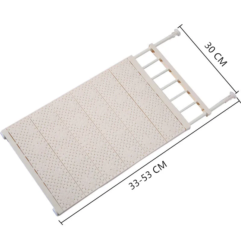 Beige 33-53 CM Модернизированный компактный шкаф Органайзер регулируемый настенный кухонный шкаф домашний шкаф для одежды ванная Хранение Держатели к полкам - Цвет: Beige 33-53 CM