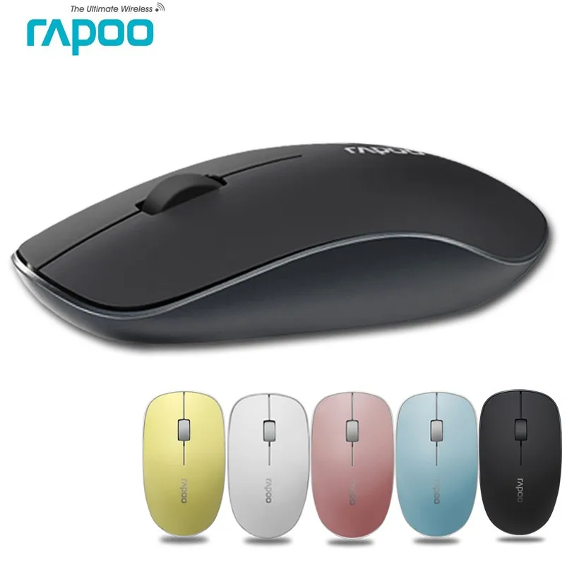 Rapoo 3D Тонкий 3520 P Беспроводная Оптическая Мышь Для Apple ПК с Windows Ноутбука Мыши с 1000 ТОЧЕК/ДЮЙМ Ambidextrous и Пыли-доказательство дизайн