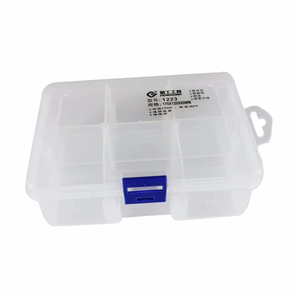 1223 пластиковая коробка для инструментов прозрачная электронные компоненты