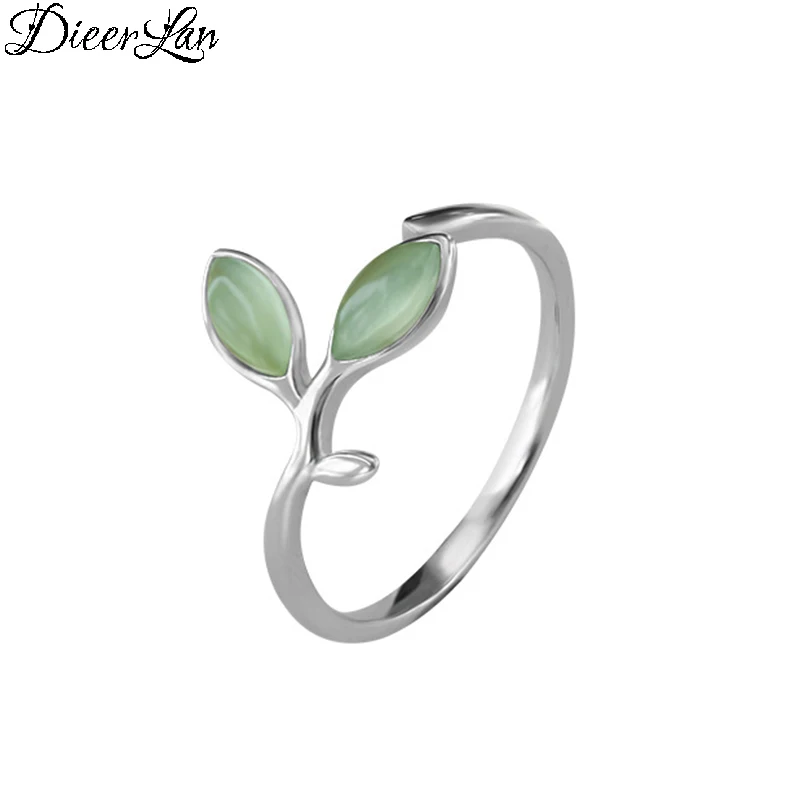 Женское кольцо из серебра 925 пробы регулируемого размера|leaf ring|fashion rings for womenrings women