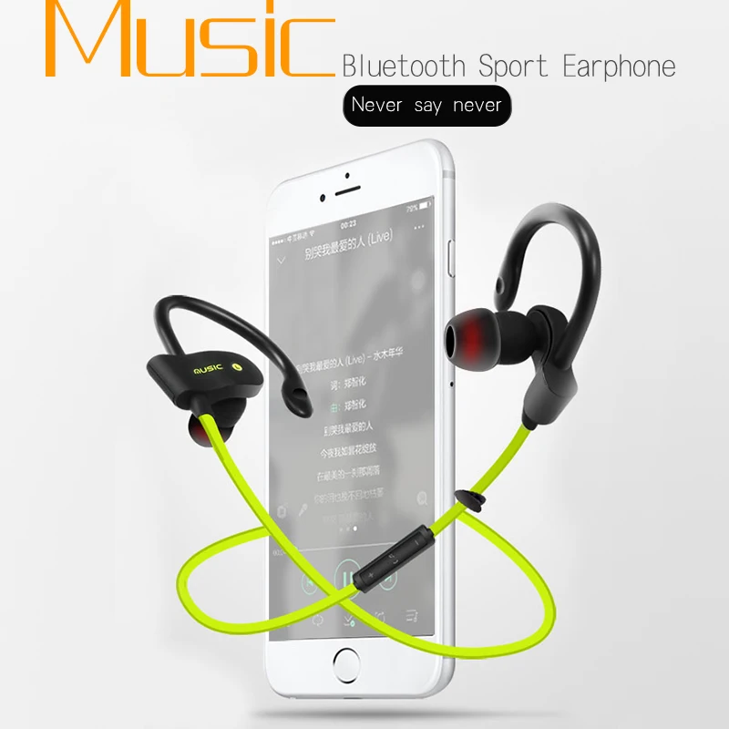 Спортивные наушники с Bluetooth V4.1 защита от пота 2 устройства подключение микрофон
