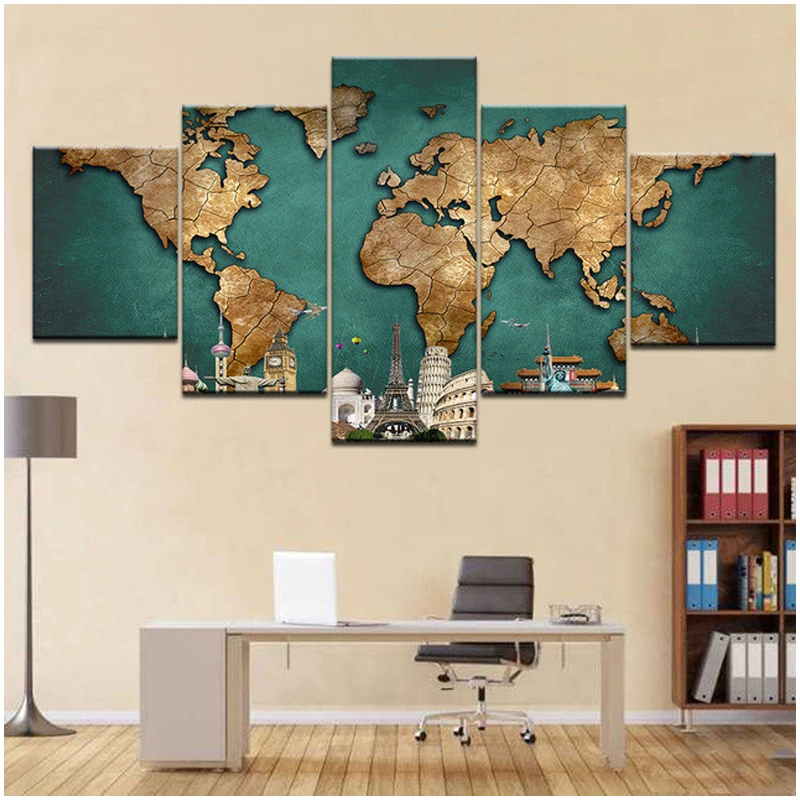 

Full square Round Diamond Painting Art design world map in Paris Multi-picture Combination 5D Embroidery mozaik puzzleZP-2618