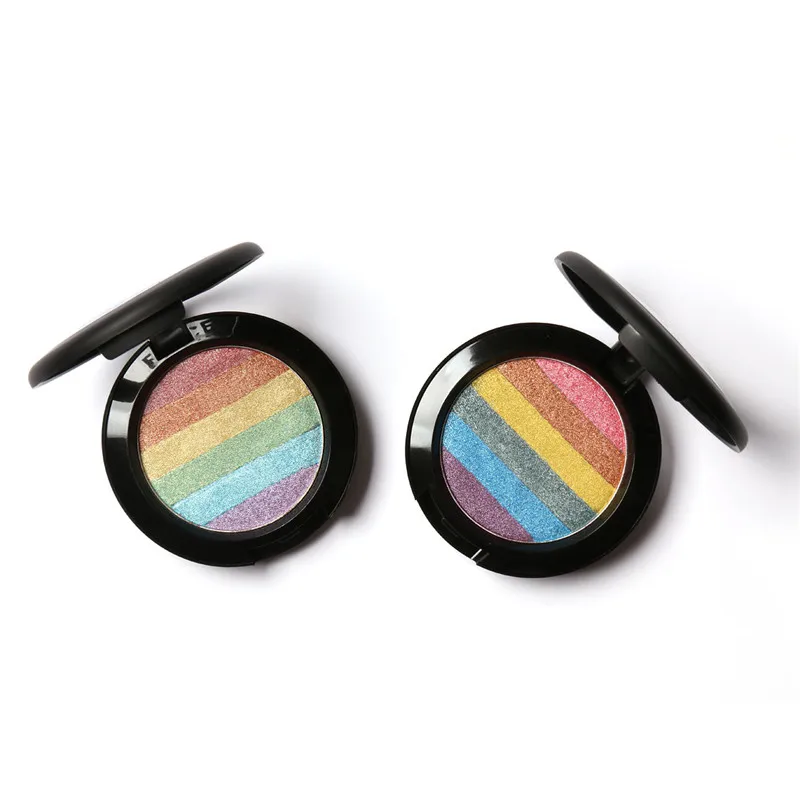 DIY Радужный хайлайтер осветлитель для лица бронзант контур наборы мерцающий