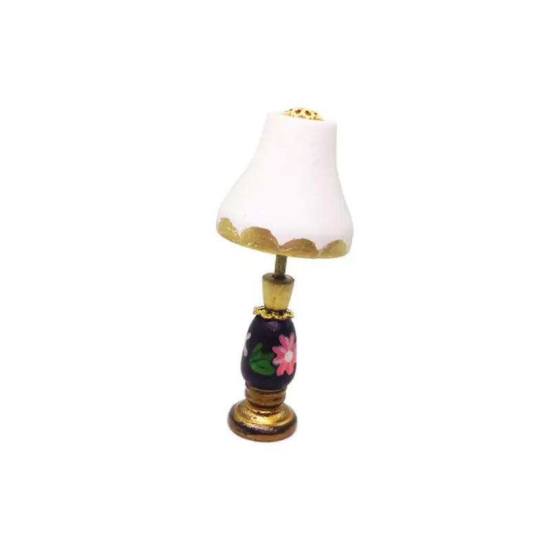 

1:12 Dollhouse Miniature Table Lamp Doll House Accessories House Furniture Desk Light Decor Furniture Toys
