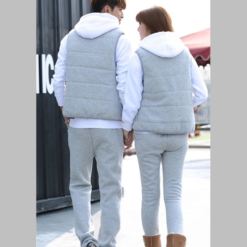 Зимний комплект из 3 предметов для влюбленных (толстовка с капюшоном + жилет