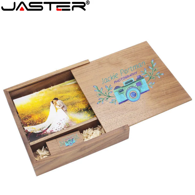 JASTER деревянный фотоальбом Большой овальный usb+ коробка usb флеш-накопитель U диск Флешка 8 ГБ 16 ГБ 32 ГБ свадебная студия 170 мм* 170 мм* 35 мм