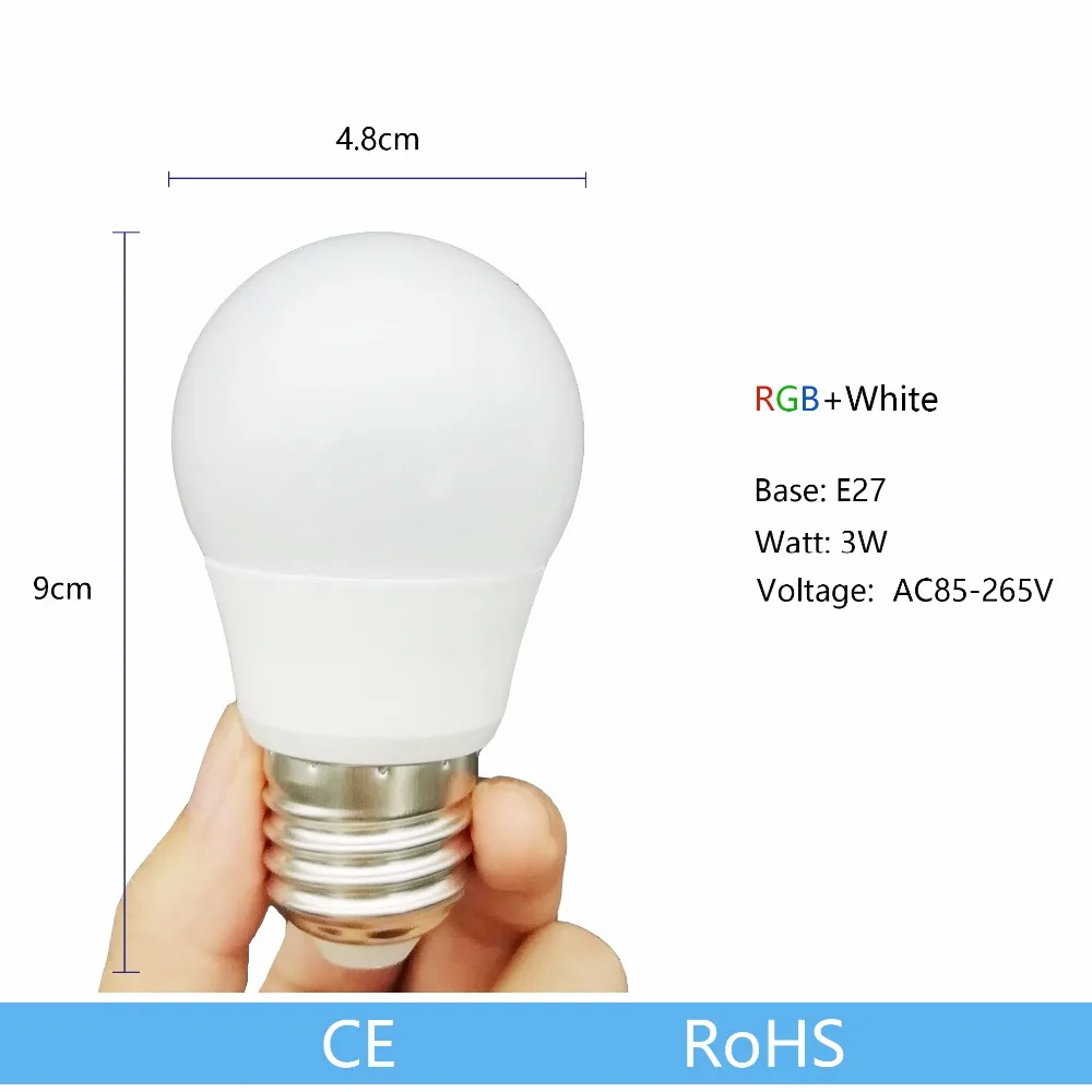 RGBW светодиодный светильник лампа 3W 5W 10W E27 110V 220V Дистанционное 16 Цвета Diming ночной