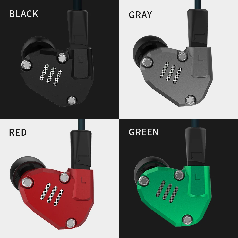 Внутриканальные наушники KZ ZS6 гибридные Hi Fi стерео 2DD 2BA для диджея бега спорта