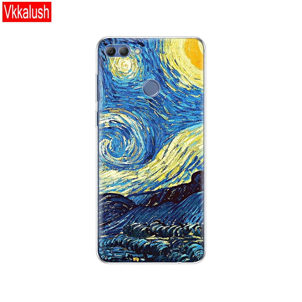 80159 Чехол для телефона huawei P smart Enjoy 7 S, мягкий силиконовый чехол из ТПУ 360, полностью защитный прозрачный чехол с принтом - Цвет: 80159