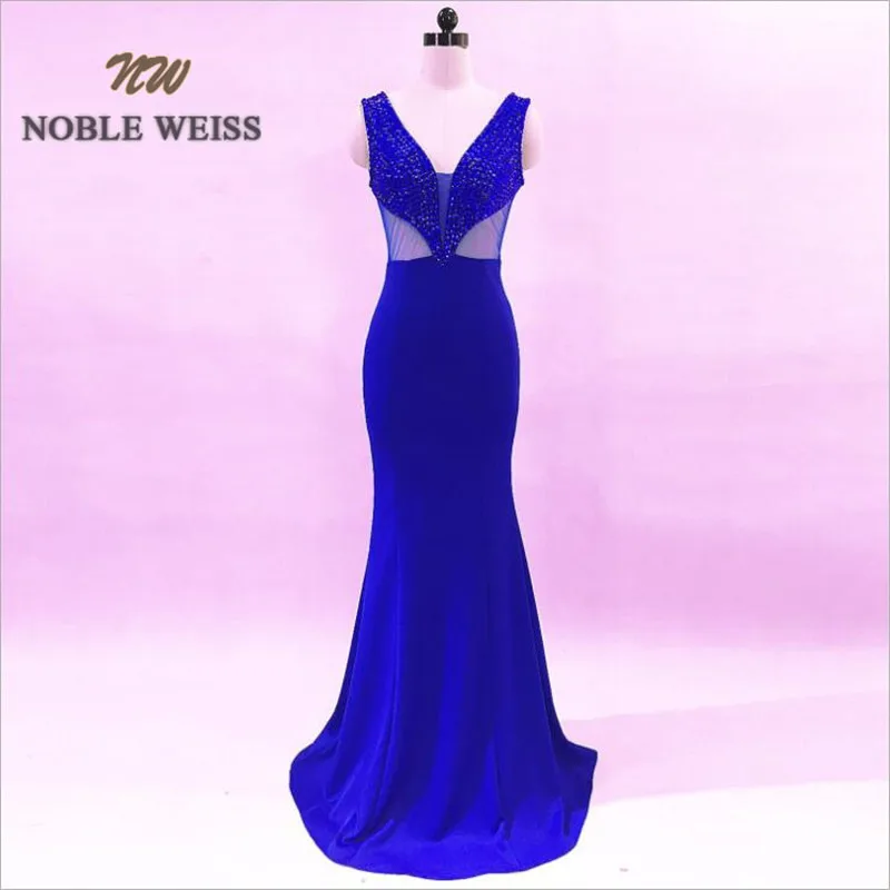 NOBLE WEISS In Stock Prom Dress Deep V Neck Cutaway Sides Hot Sell Evening Wear Formal Slim Simple Party Gowns | Свадьбы и торжества