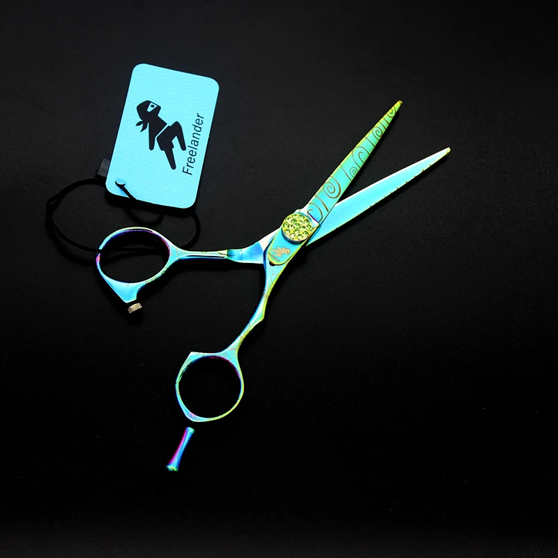 

6inch Green Color Dog Cat Straight Grooming Scissor Barber Supply Pet Hair Cut Clipper Shear High Quality Hairdressing