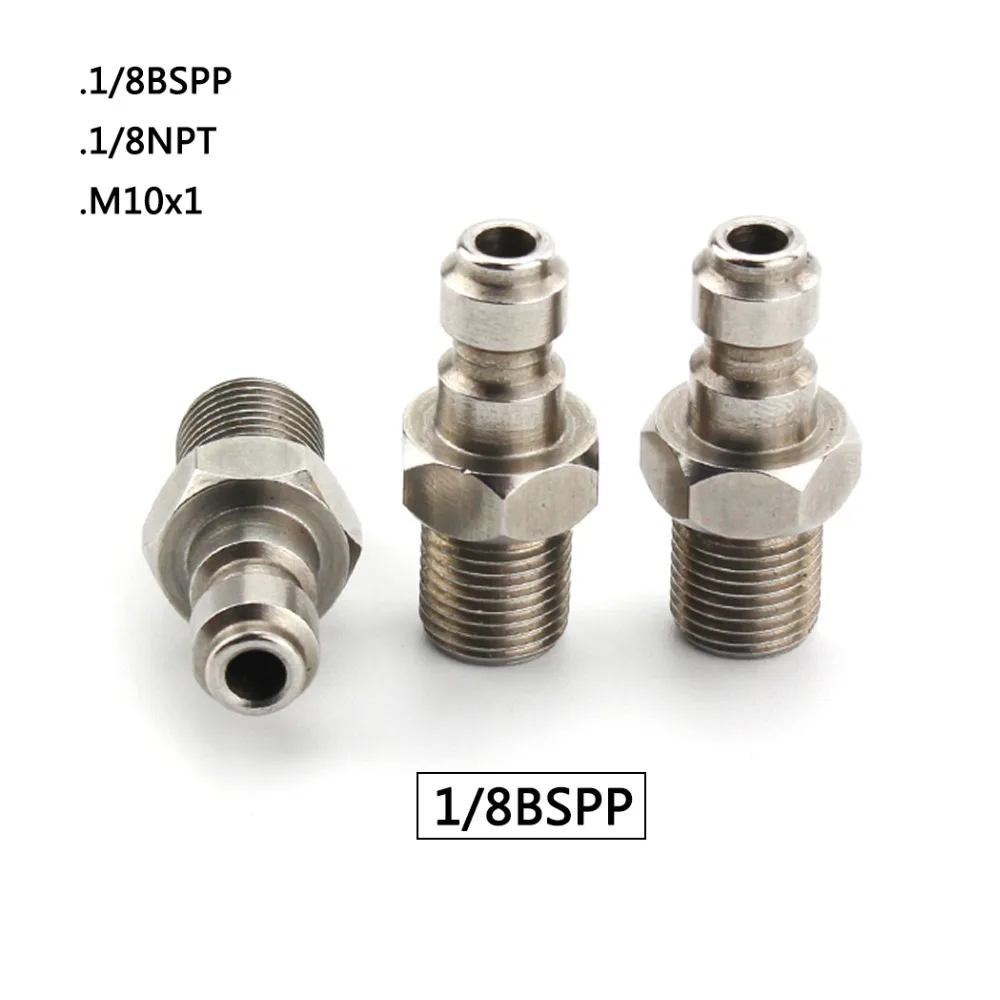 PCP ВВС высокое Давление Пейнтбол 1/8BSPP M10x1 1/8NPT Нержавеющая сталь быстрый разъем