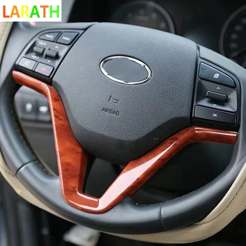 Для Hyundai Tucson 2015 2016 2017 красное дерево цвет/углеродное волокно отделка Руля