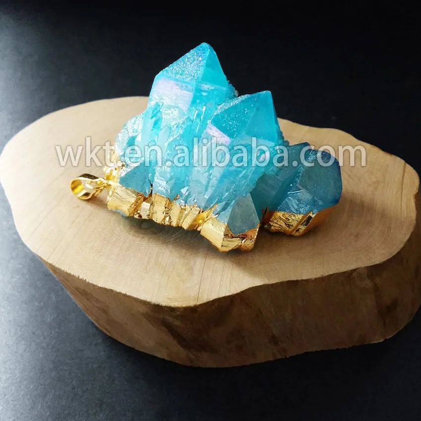 WT P551 великолепный лечебный Кристал водная аура кварц|f pendant|crystal auraaqua aura |